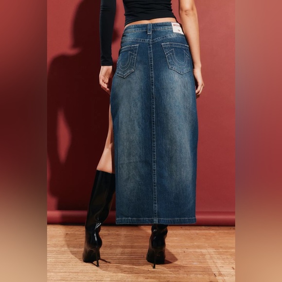 True Religion UO Exclusive Denim Maxi Skirt - Picture 4 of 16